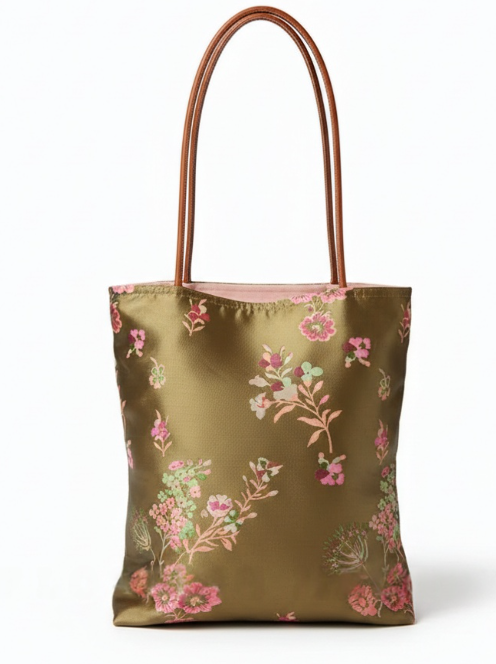 Vintage Style Floral Jacquard Tote
