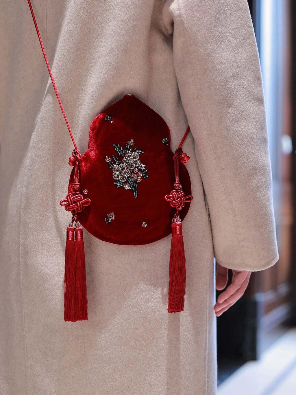 The Gourd of Fortune (Fulu) Velvet Art Bag