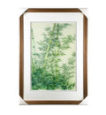 Hand-Embroidered Silk Bamboo Wall Decor