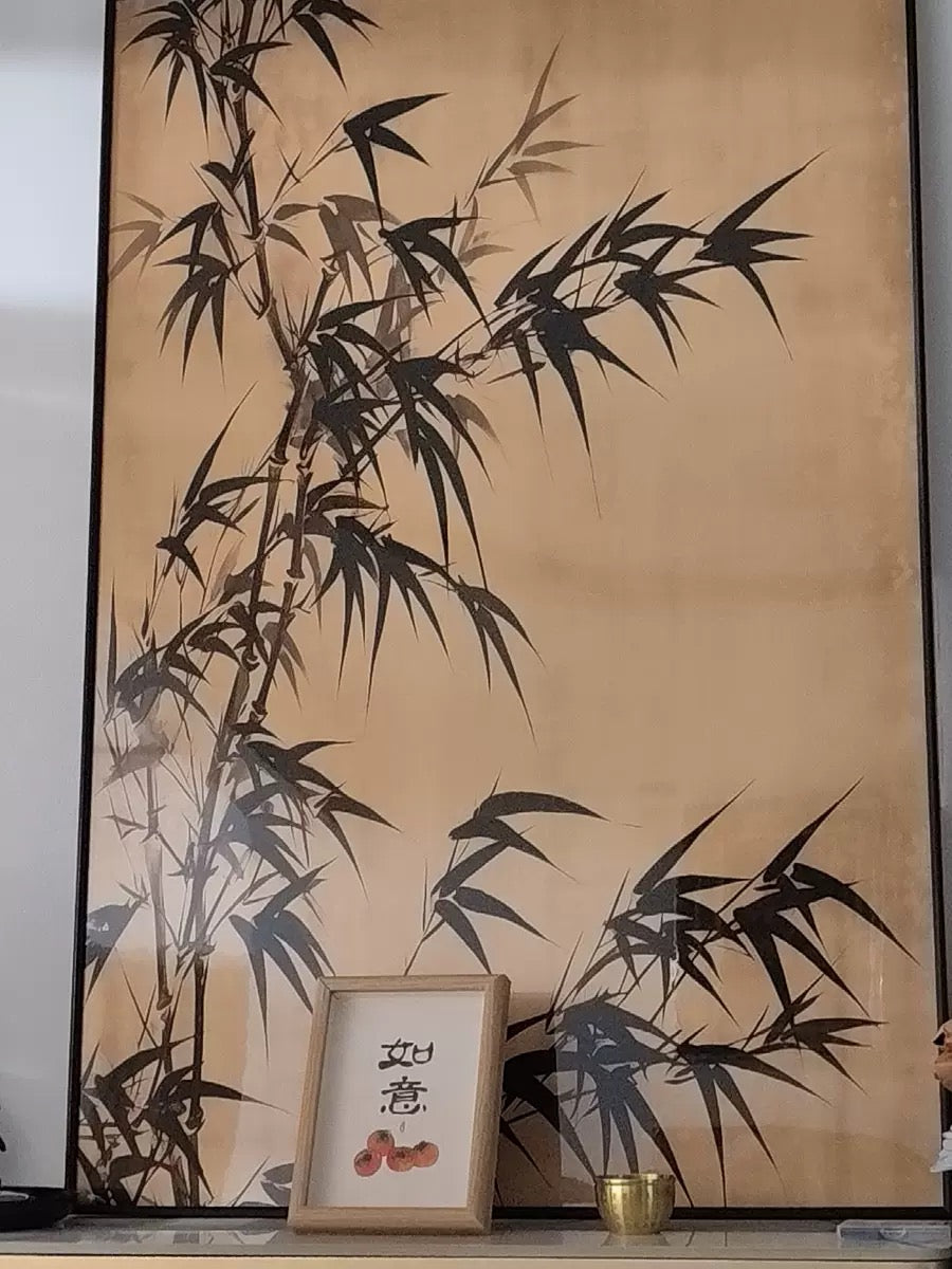 Bamboo Silhouette | Neo-Chinese Textured Wall Art