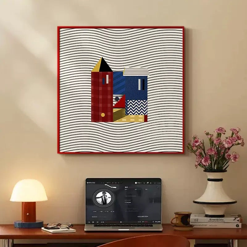 Bauhaus Geometric | 30x30cm Crystal Porcelain Wall Art