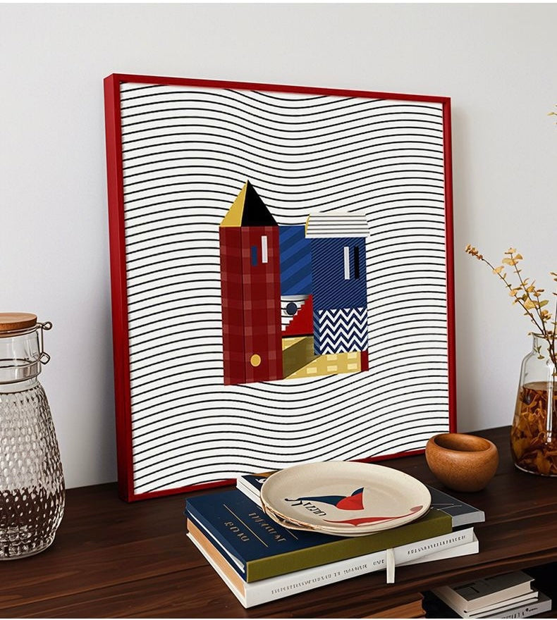Bauhaus Geometric | 30x30cm Crystal Porcelain Wall Art