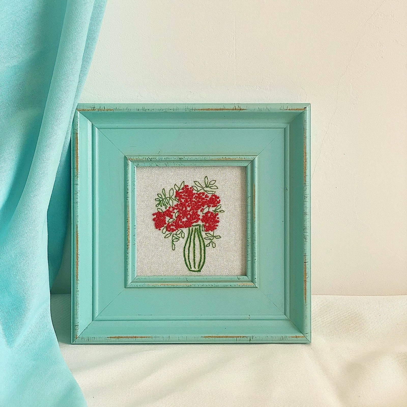 Small Textured Botanical Wall Art & Tabletop Decor – Needle Talks Art
